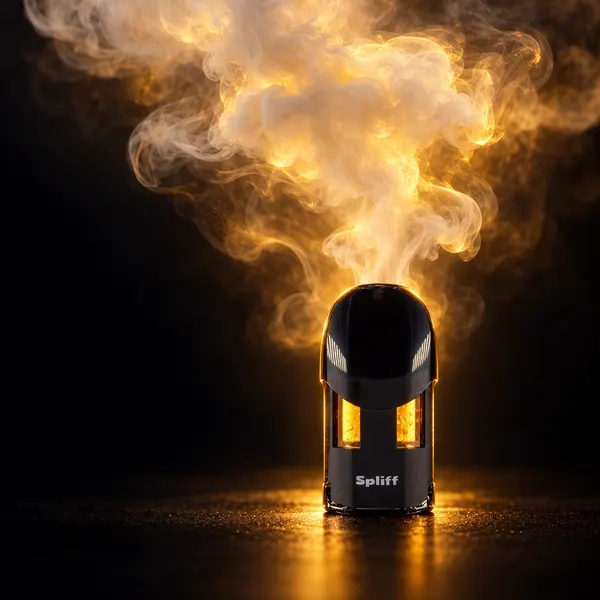 Dampwolk in gouden licht boven een Magic Pod