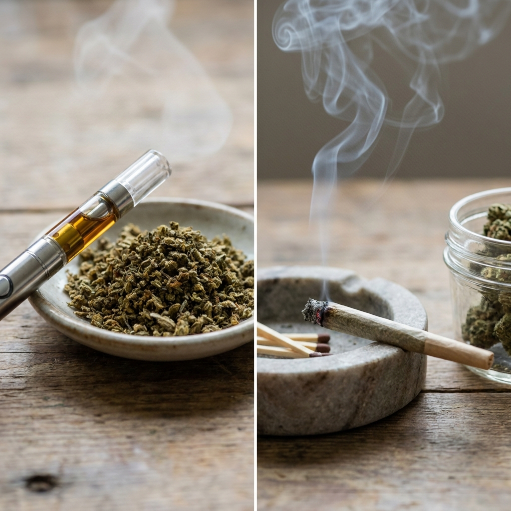 Illustratie: Wiet vapen · Vapen of roken: wat is het verschil voor je longen, je smaak en je portemonnee?