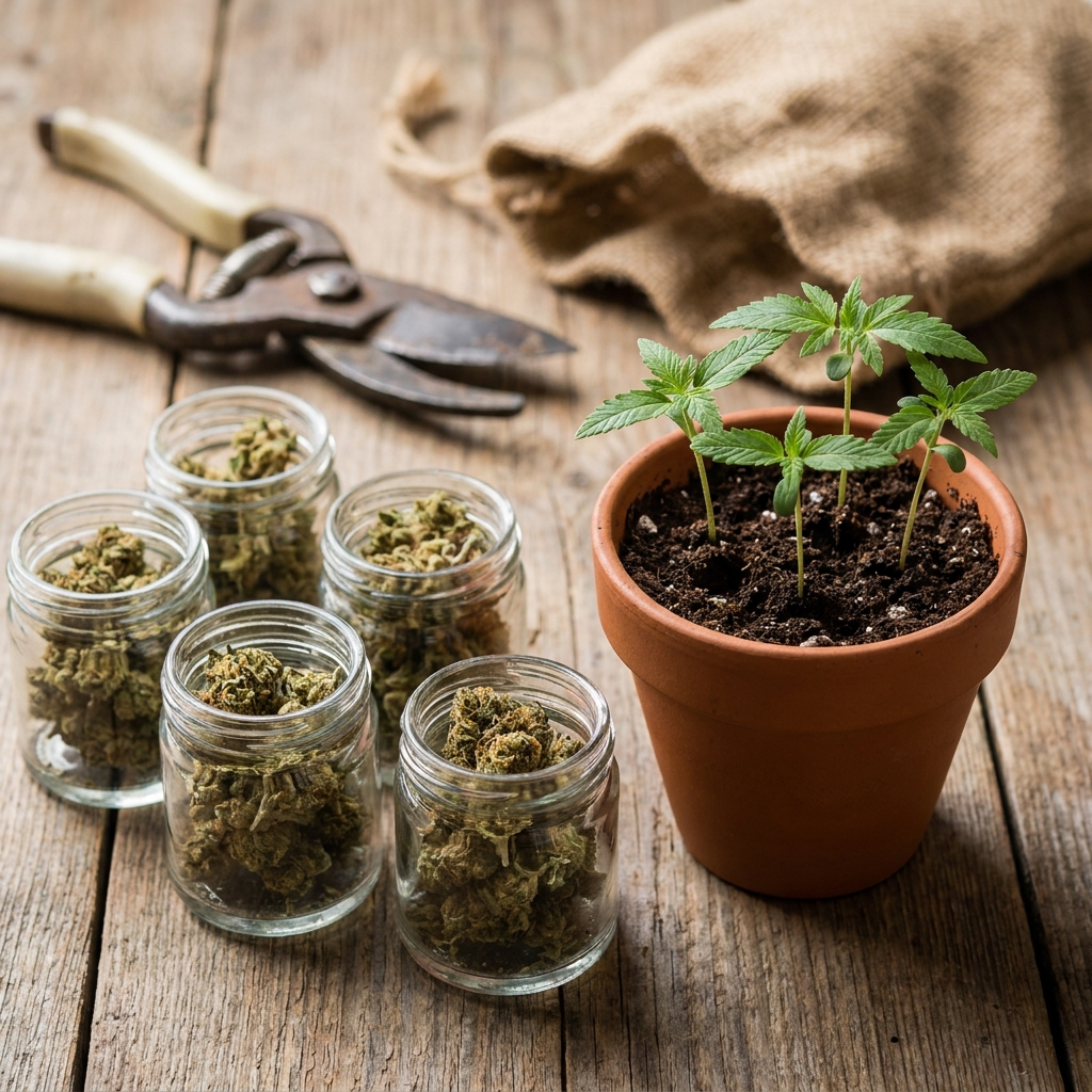 Illustratie: Hoeveel wiet mag je in huis hebben · En thuis? Vijf gram en vijf planten