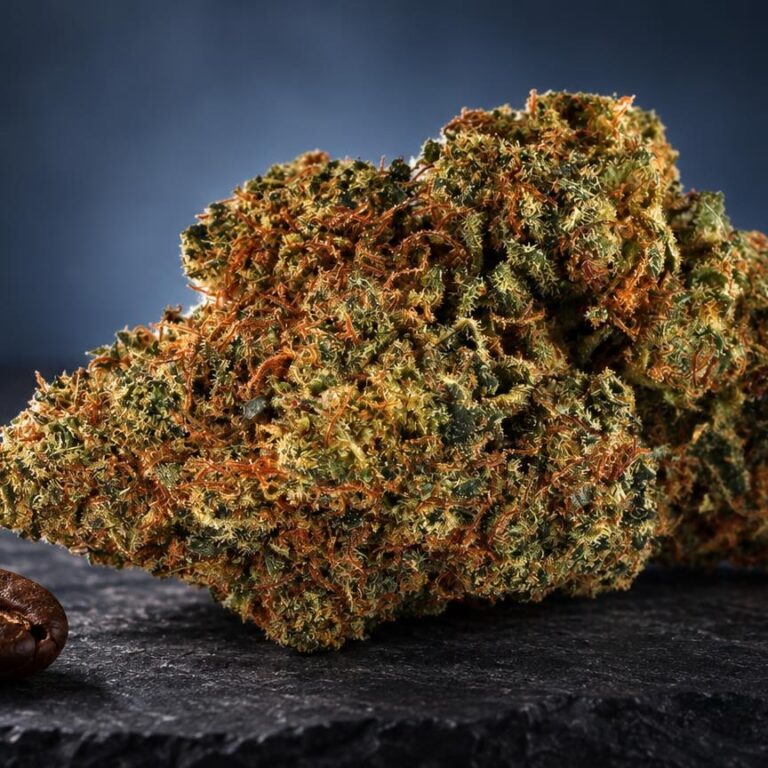 Hoeveel wiet heb je in huis: bloem Diamond Kush in beeld gebracht