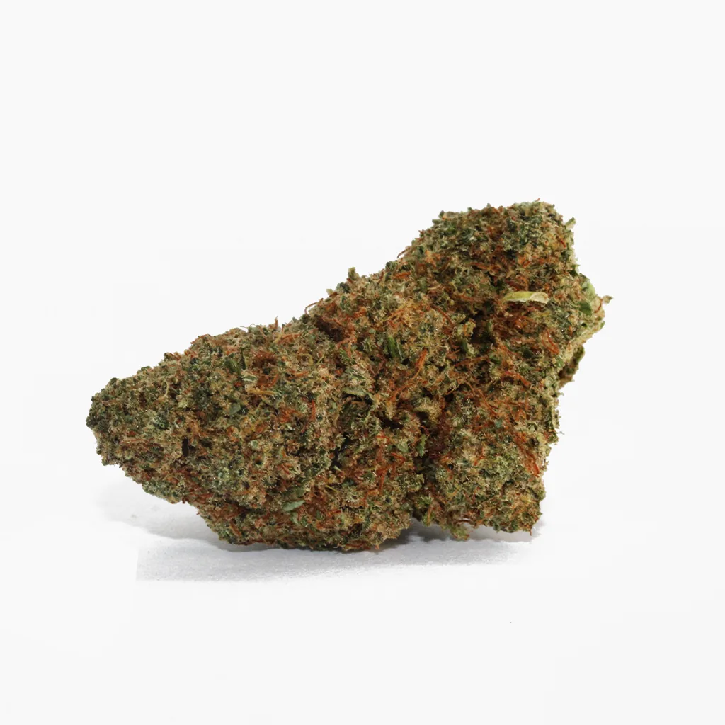 Plutonium CBD – compacte CBD-bloem met roestoranje stampers
